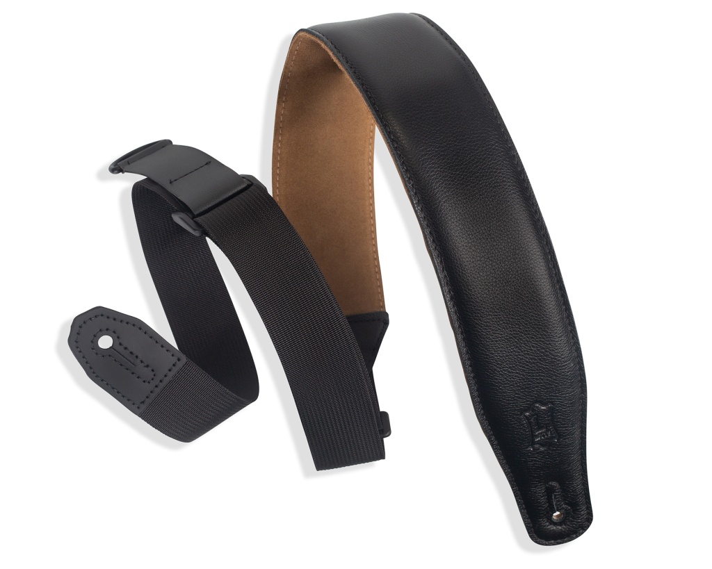 MRHGS-BLK Specialty Series Ремень для гитары, кожаный, черный, Levy's