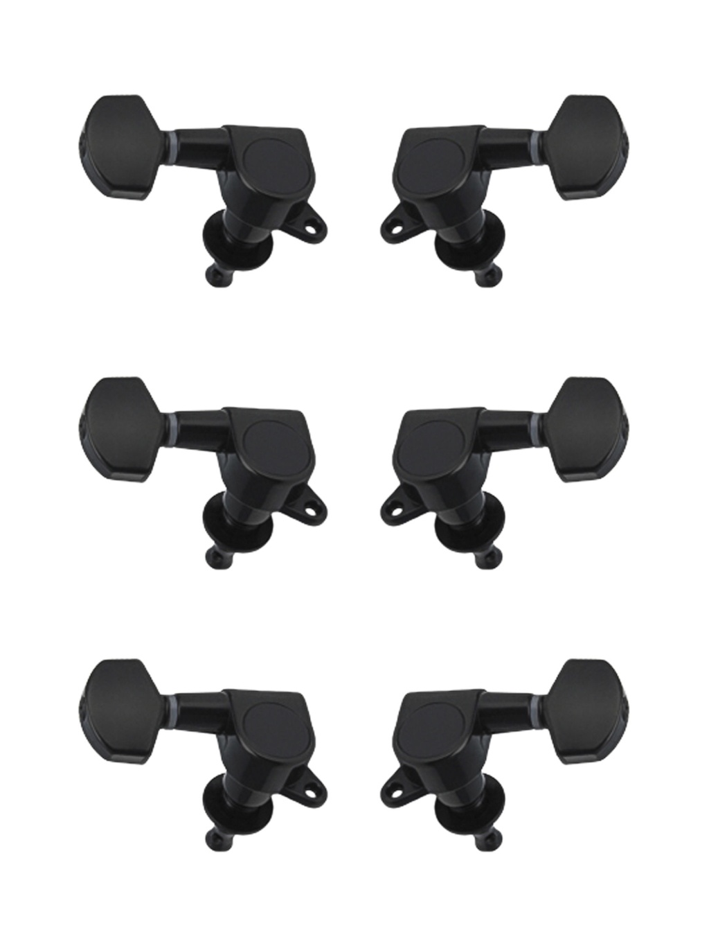 J-02-BK-3+3 Колки для гитары 3+3, черные, Metallor
