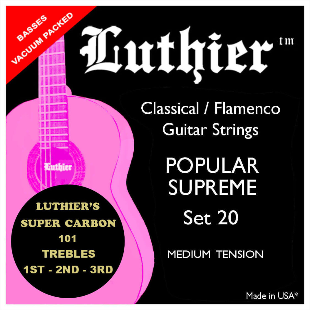 LU-20 Комплект струн для классической гитары, среднее натяжение, Luthier