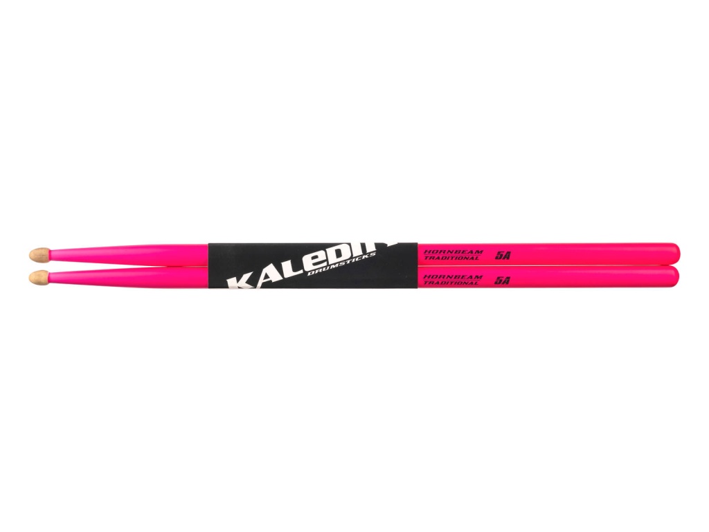 7KLHBPK5A Pink 5A Барабанные палочки, граб, флуоресцентные розовые, Kaledin Drumsticks