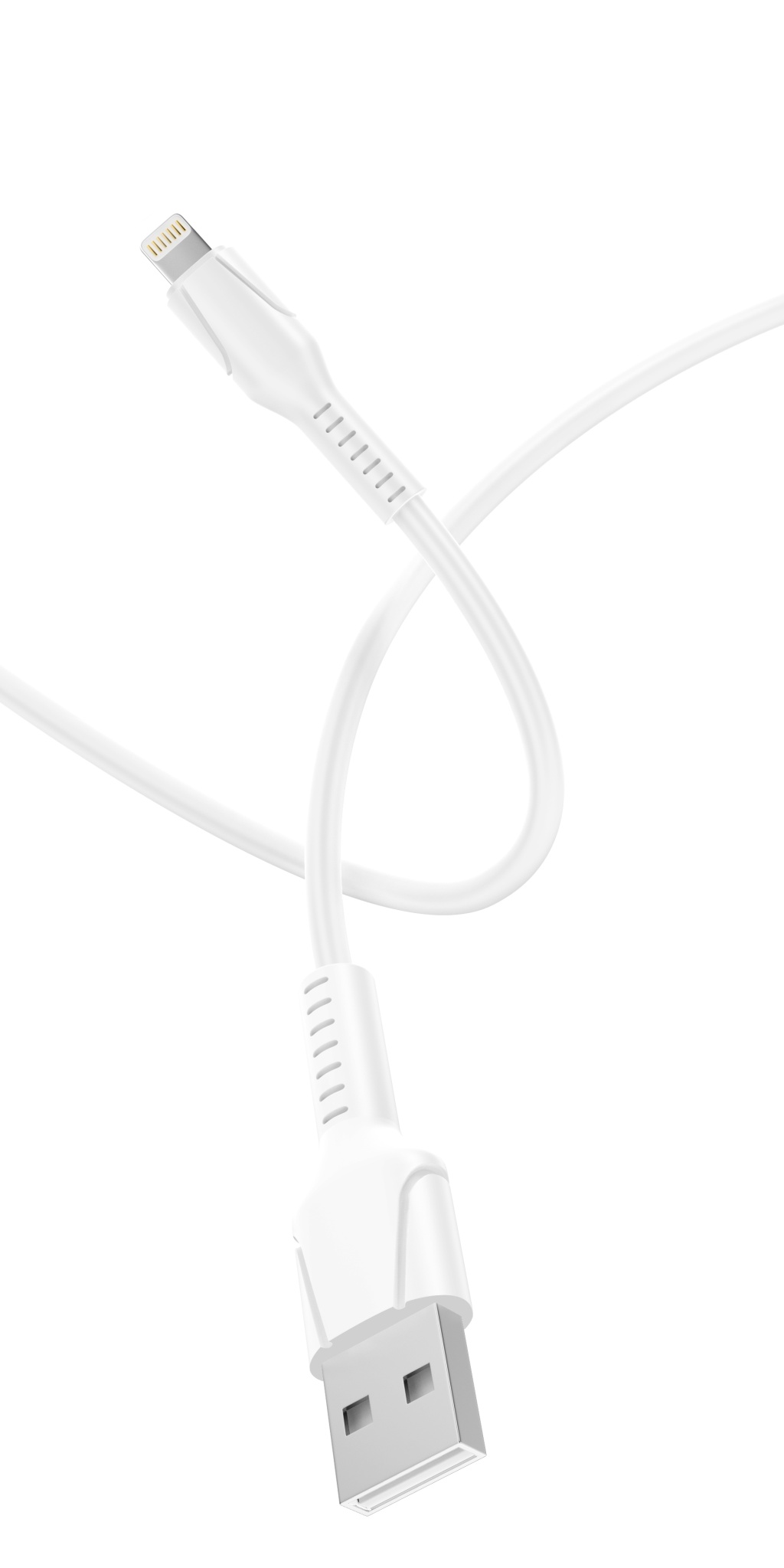 GoPower 00-00028368 Кабель GP21L USB (m)-Lightning (m) 2.4A силикон белый
