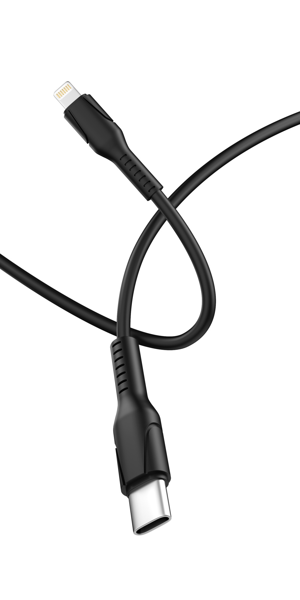 GoPower 00-00028378 Кабель GP21TL Type-C (m)-Lightning (m) 3.0A 27W силикон черный
