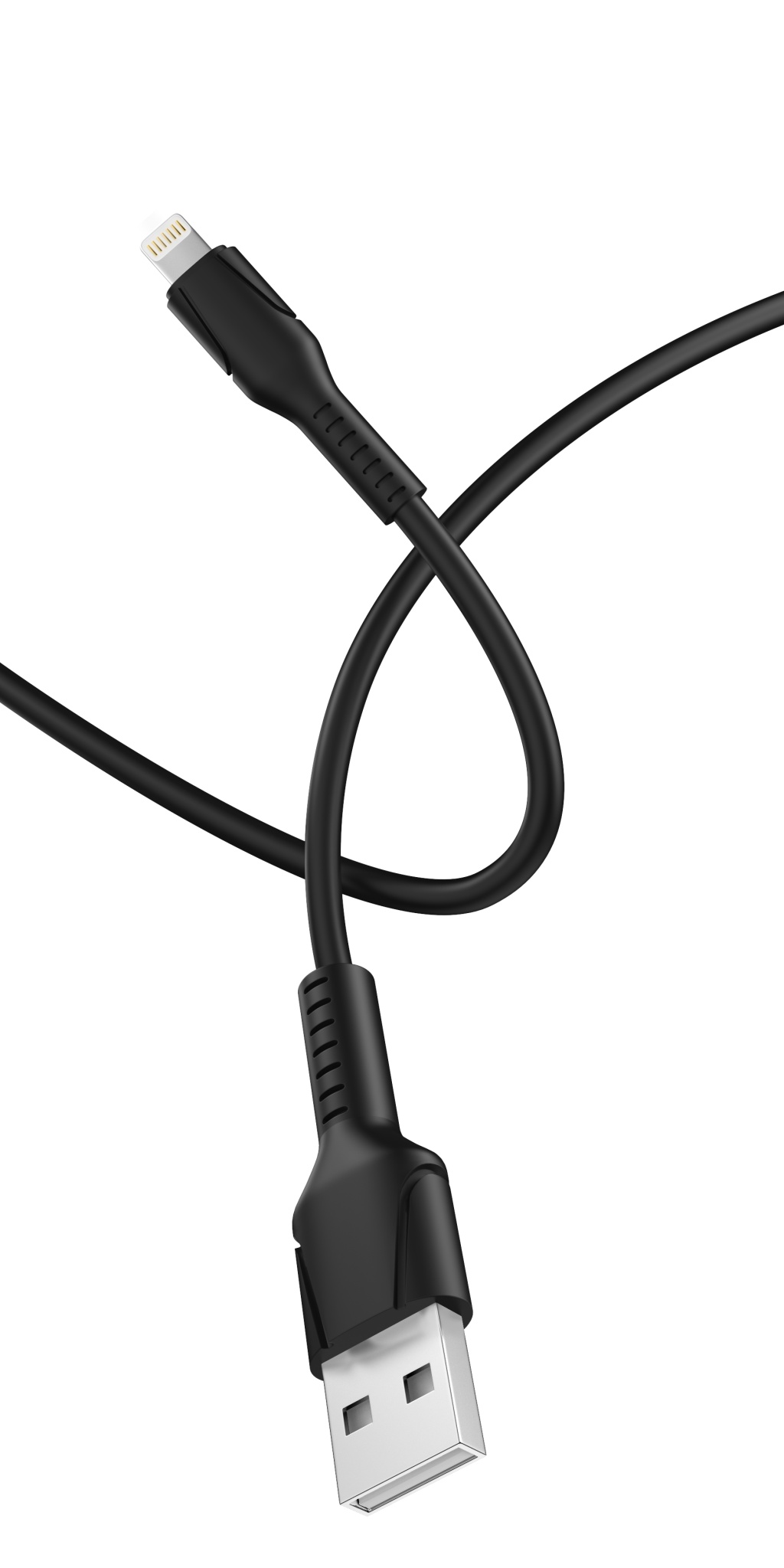 GoPower 00-00028370 Кабель GP21L USB (m)-Lightning (m) 2.4A силикон черный
