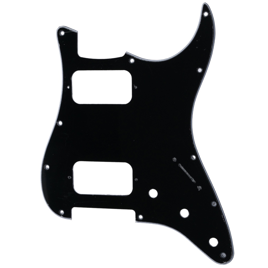 MX2248BK Пикгард для электрогитары Fender Stratocaster HH, 3 слоя, черная, Musiclily
