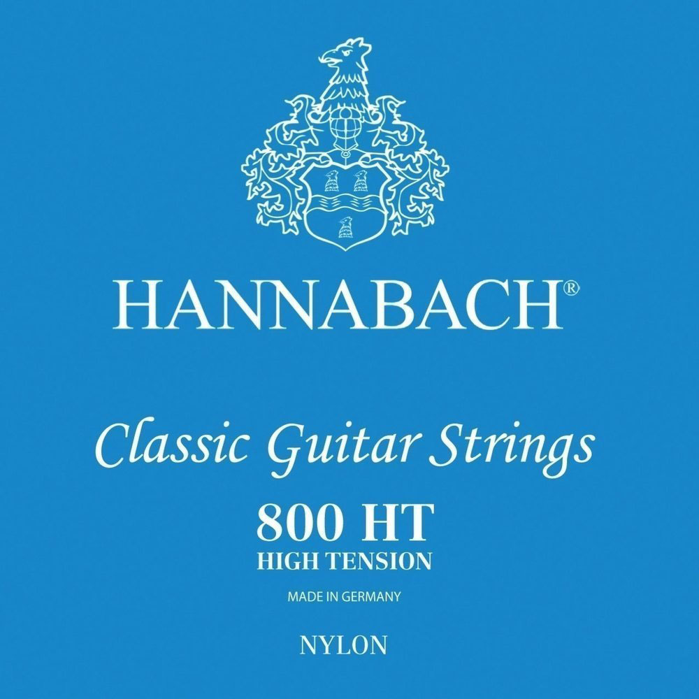 800HT Blue SILVER PLATED Комплект струн для классической гитары, нейлон/посеребренные Hannabach