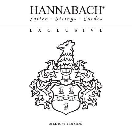 EXCLMT Exclusive Black Комплект струн для классической гитары, среднее натяжение, Hannabach