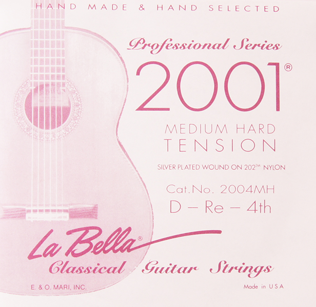 2004MH Отдельная 4-я струна для гитары посеребреная La Bella