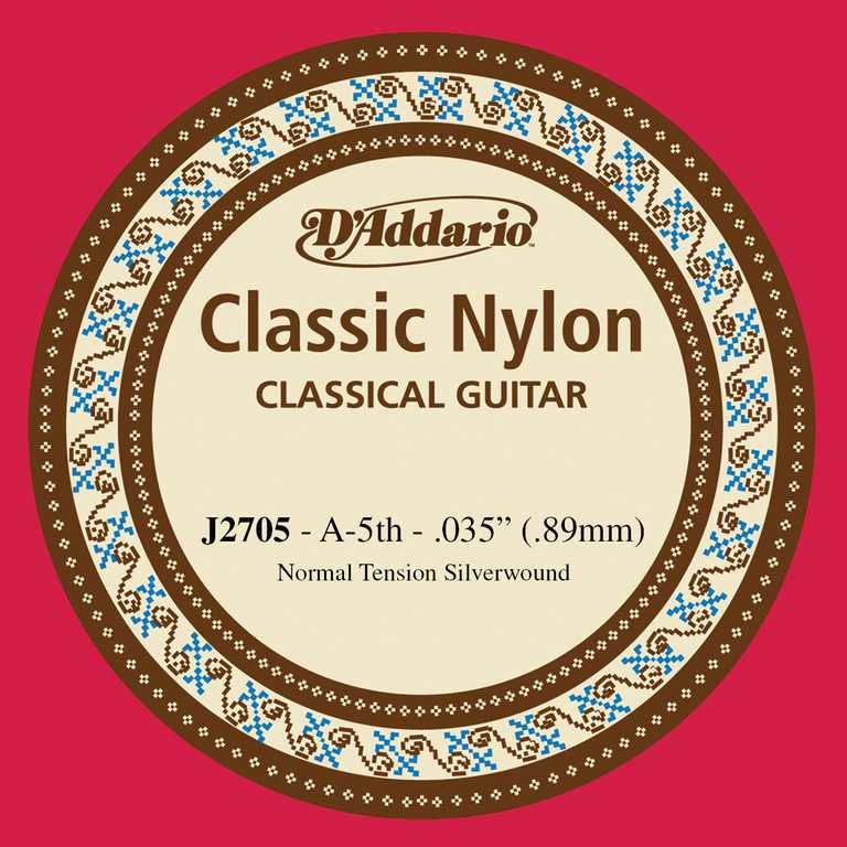 J2705 Classical Отдельная 5-ая струна для классической гитары, нейлон, норм. натяжение, D'Addario