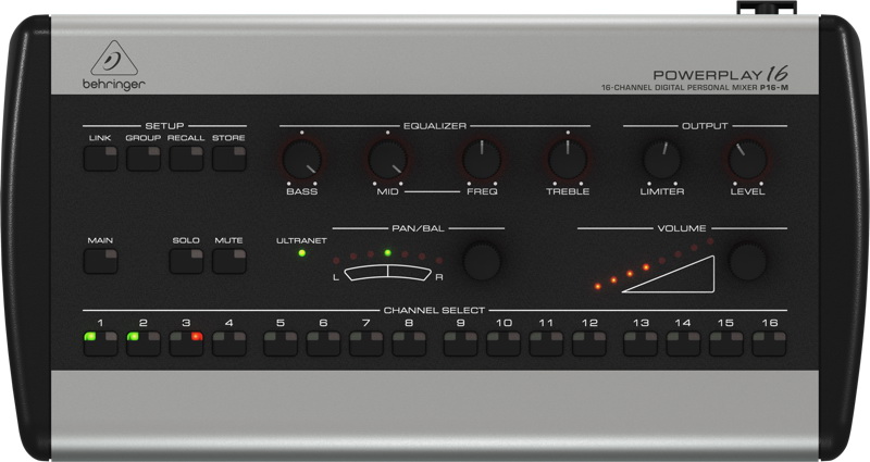 BEHRINGER P16-M - 16-канальный цифровой персональный микшерный пульт