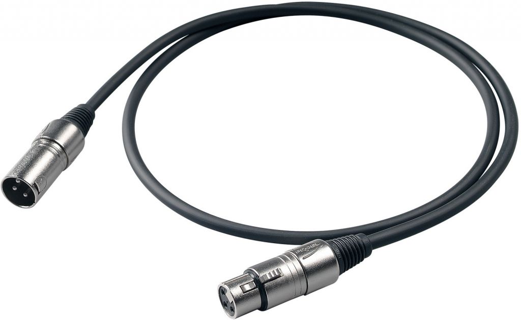 PROEL BULK250LU6 - микрофонный кабель, XLR (папа) <-> XLR (мама), длина - 6м