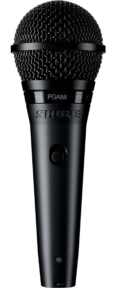 SHURE PGA58-XLR-E кардиоидный вокальный микрофон c выключателем, с кабелем XLR -XLR