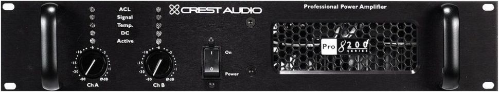 CREST AUDIO Pro8200 Усилитель мощности 2х825 Вт/8 Ом/2х1450 Вт/4 Ом/2х2250 Вт/2 Ом/мост 4500 Вт/4Ом