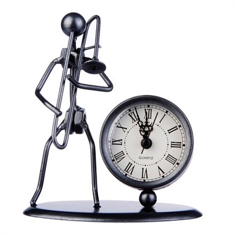 GEWA Sculpture Clock Trombone часы сувенирные тромбонист