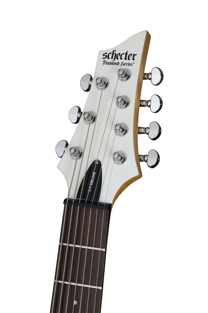 Schecter C-7 Deluxe SWHT Гитара электрическая семиструнная, крепление грифа: на болтах, материал кор