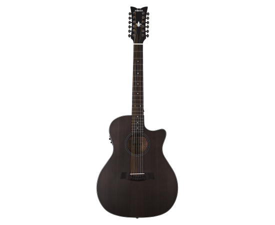 ORLEANS STUDIO-12 AC (3714) SATIN SEE THRU BLACK Акустическая гитара SCHECTER