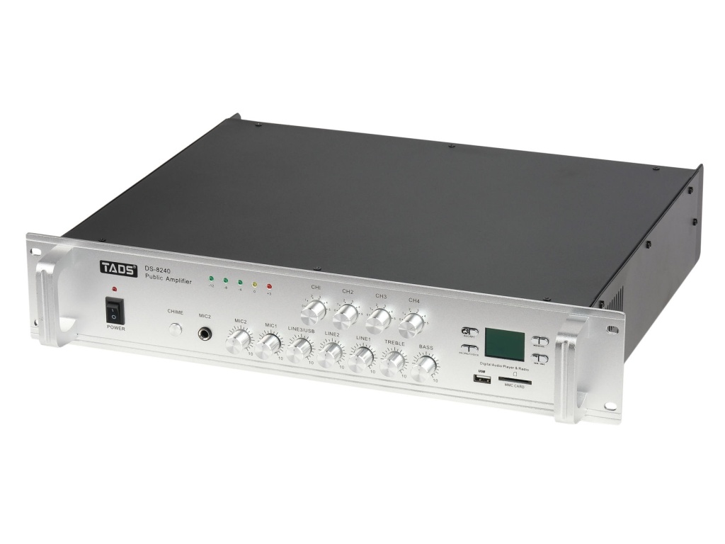 DS-8240 Усилитель мощности трансляционный, 240Вт, TADS
