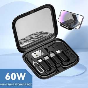iTon IT-00061BK Кабель-адаптер 8 в 1, 60 Вт, с USB C на USB C, с зеркалом
