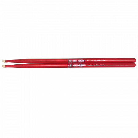 HUN Red&Silvery 7A-2M барабанные палочки, орех, размер 7A, красные с серебристыми надписями