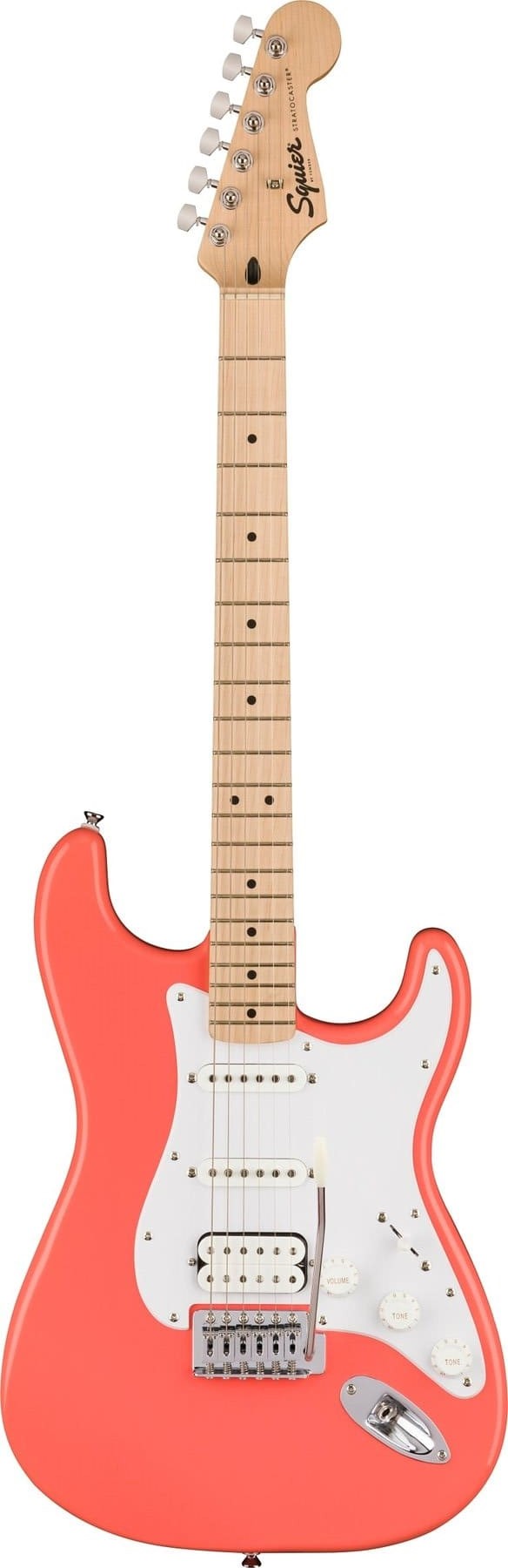 SQUIER SONIC STRAT HSS MN Tahitian Coral электрогитара, цвет коралловый