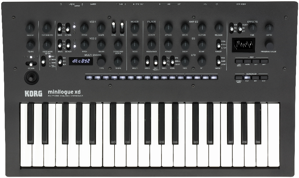 KORG minilogue xd полифонический аналоговый синтезатор, 37 чувствительных к нажатию клавиш,