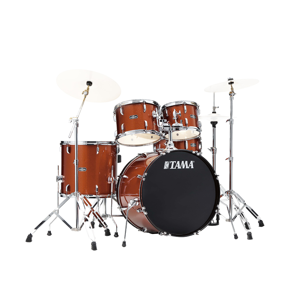 TAMA ST52H6-SCP STAGESTAR ударная установка из 5-ти барабанов со стойками (тарелки в комплект не входят), цвет искрящийся оранже