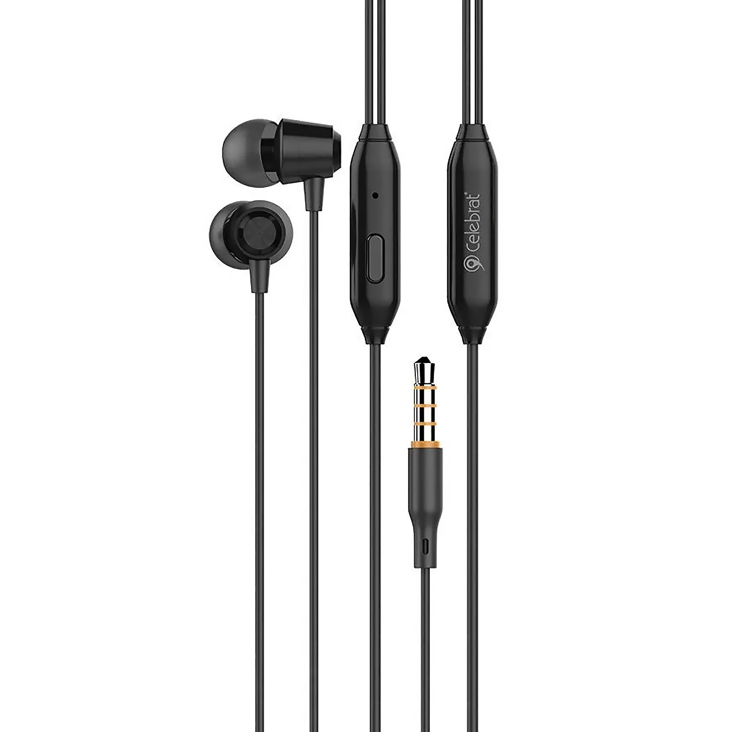 Celebrat Проводные наушники с микрофоном внутриканальные G4 Jack 3,5  (black)