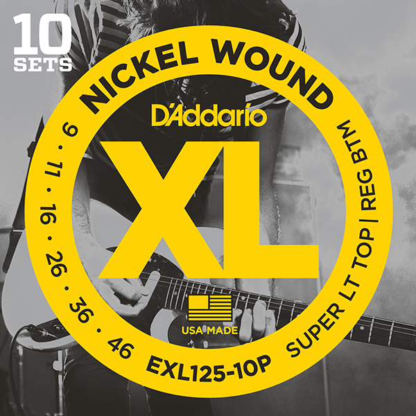 D`Addario EXL125 XL NICKEL WOUND Струны для электрогитары Super Light Top/Regular Bottom 9-46