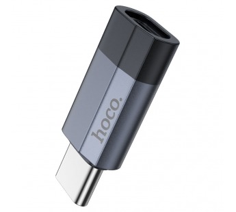 Hoco UA29 Переходник Type-C  to Lightning (dark blue)