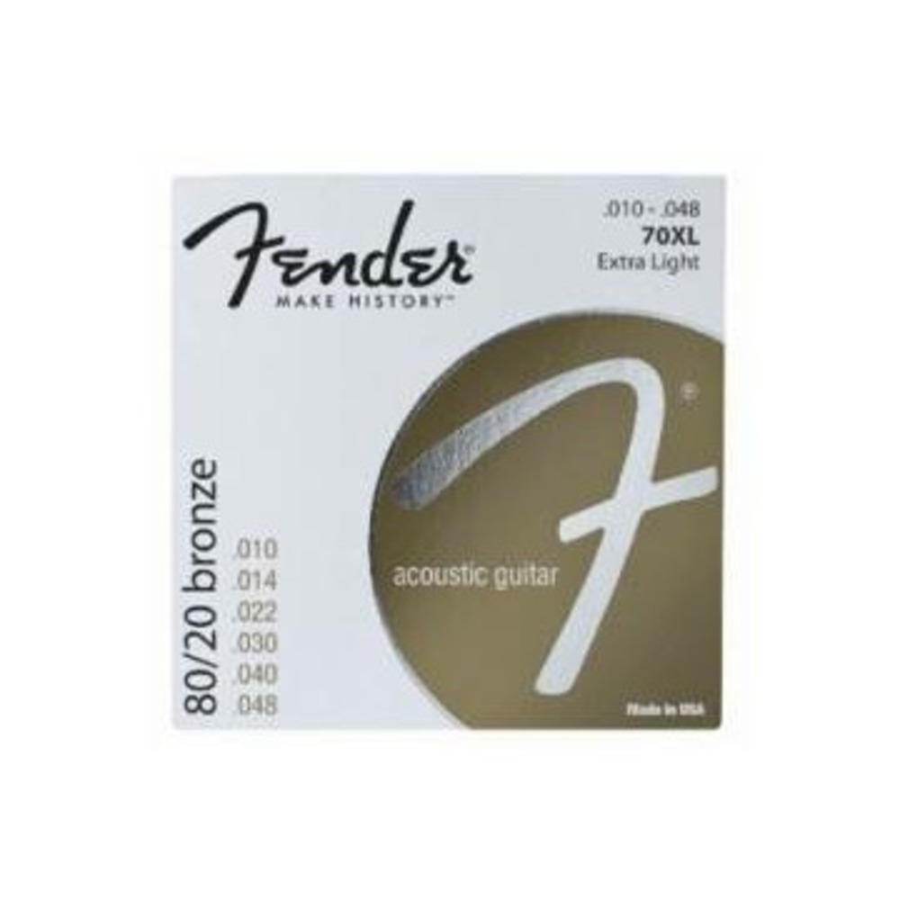 FENDER STRINGS NEW ACOUSTIC 70XL 80/20 Струны для акустической гитары