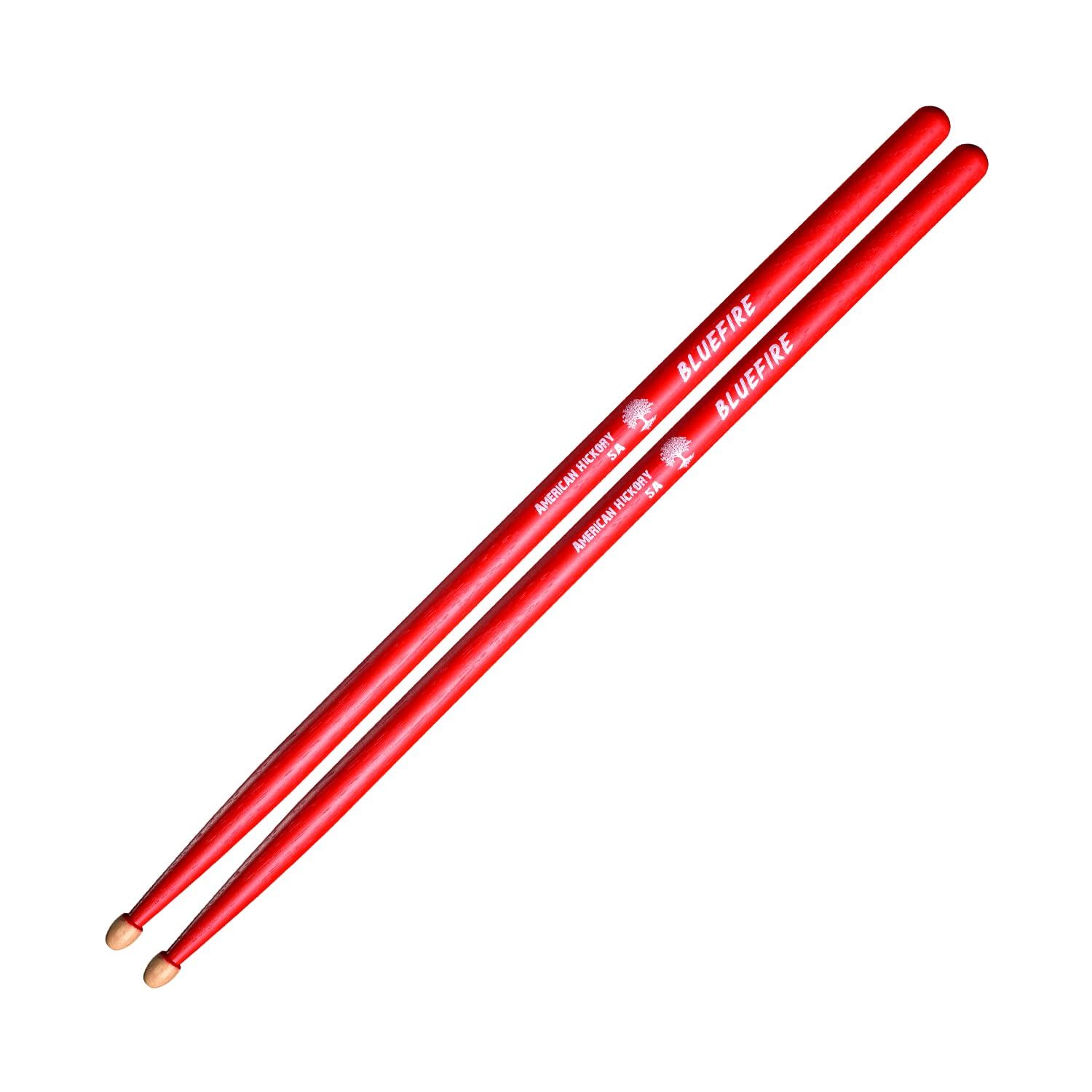 10104003 Colored Series Bluefire 5A RED Барабанные палочки, орех гикори, красные, HUN