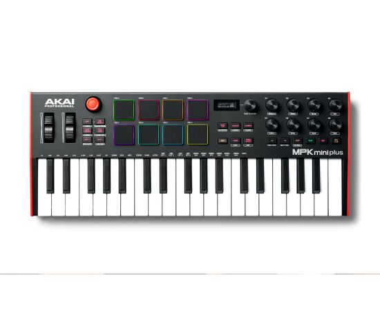 MPK MINI PLUS USB/MIDI-клавиатура контроллер с 8 пэдами и встроенным секвенсором/арпеджиатором Akai