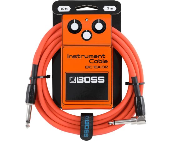 BIC-10A Orange инструментальный кабель 3 м, угловой/прямой 1/4 JACK