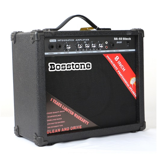 Bosstone BA-40W Black Комбоусилитель для бас гитары: Мощность - 40 Ватт, Динамик 8
