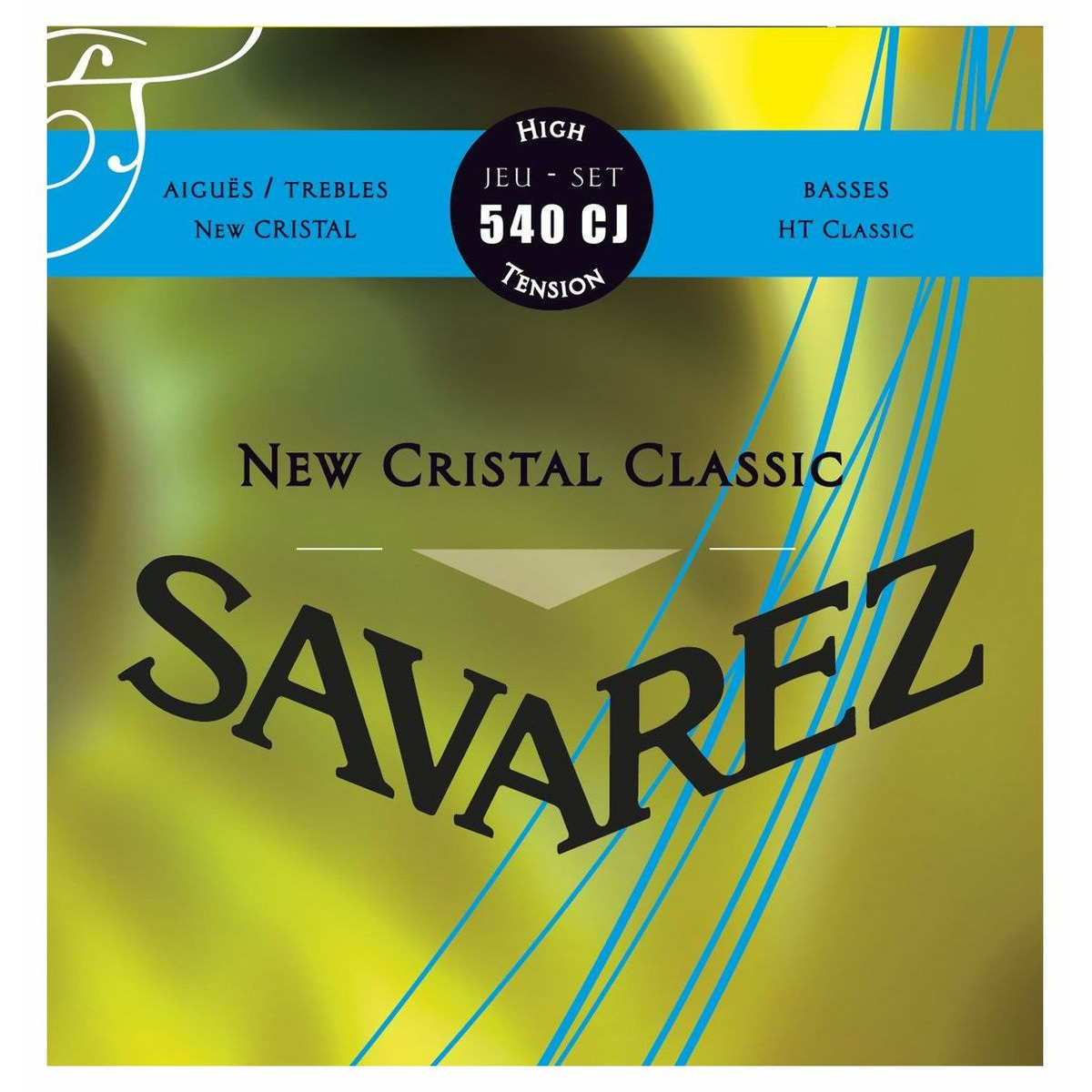 540CJ New Cristal Classic Комплект струн для классической гитары, сильное натяж, посеребр, Savarez