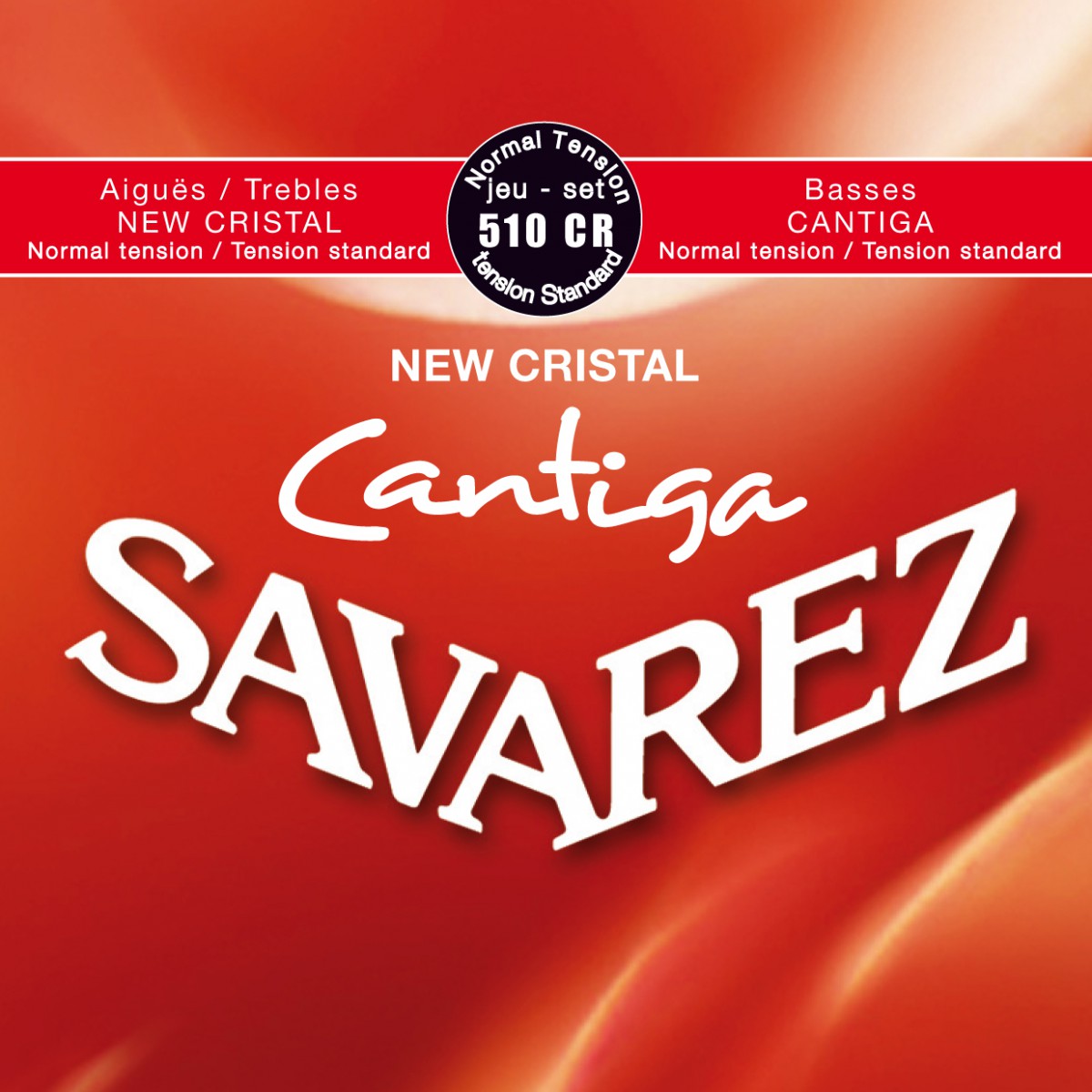 510CR New Cristal Cantiga Комплект струн для классической гитары, норм.натяжение, посеребр, Savarez
