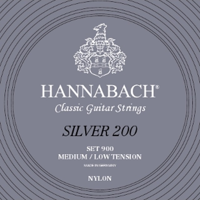900MLT SILVER 200 Комплект струн для классической гитары нейлон/посеребренные Hannabach