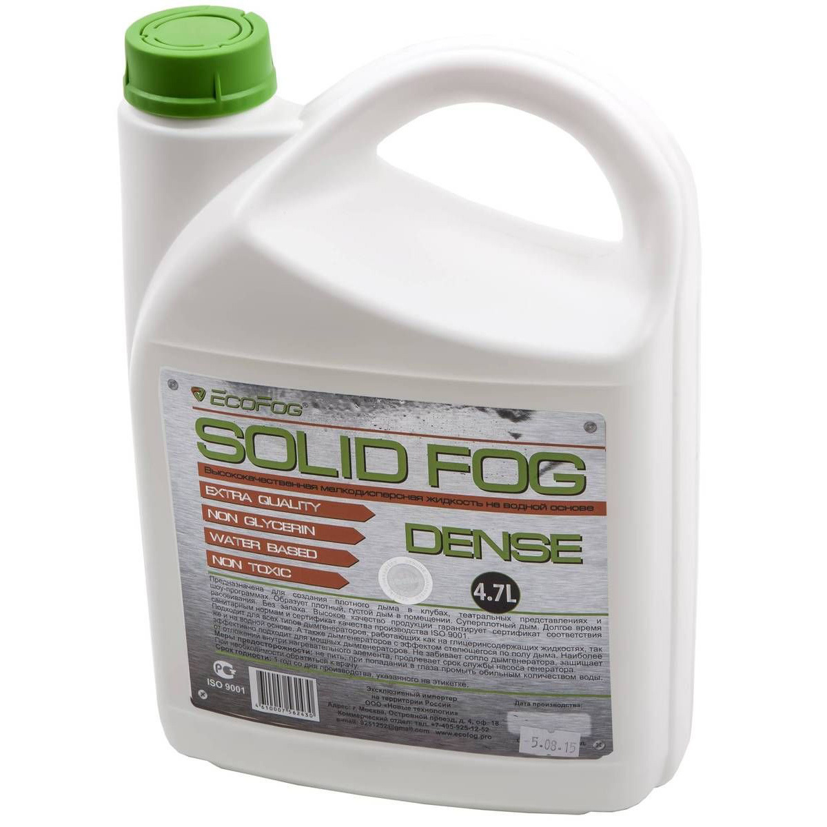 EF-Dense Жидкость для дым машин, плотный долгий дым, 4,7л EcoFog